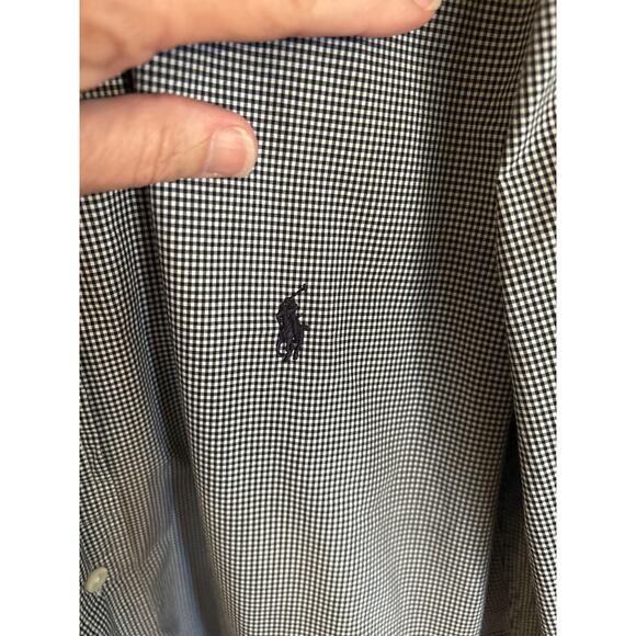 Ralph Lauren Black Checked Button Up Size LT - Picture 2 of 3